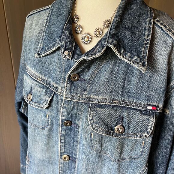 TOMMY HILFIGER Jean Jacket Women 1X - Picture 1 of 11